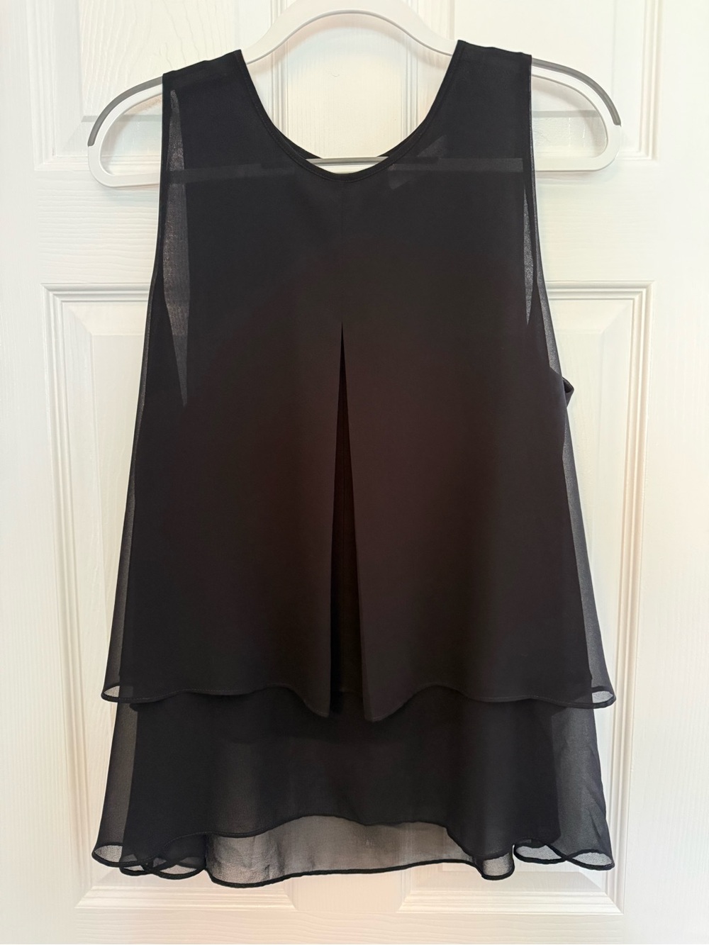 BCBGeneration Black Layered Chiffon Camisole sz L